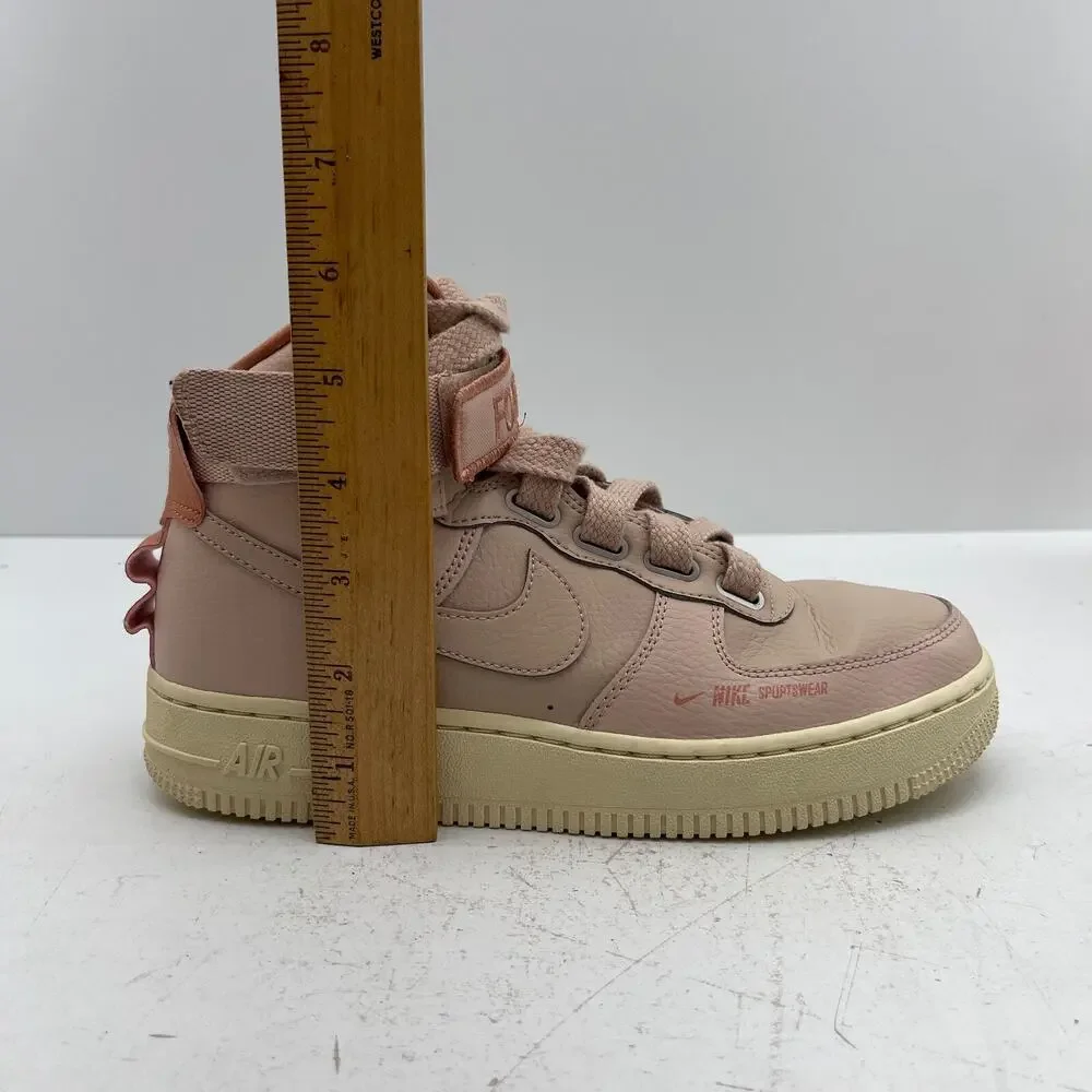 Nike Air Force 1 Shoes Womens Size 7 Pale Pink Utility Sneakers High Top